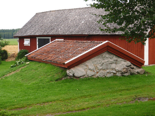 The old cooler and root cellar.